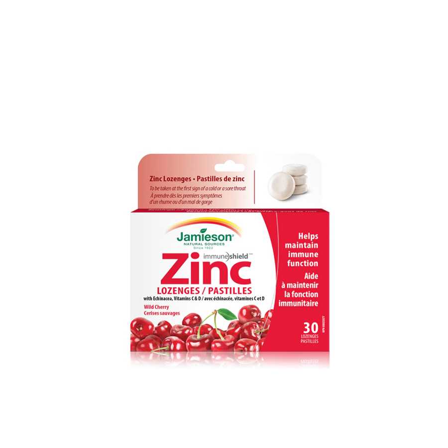 Jamieson Zinc Wild Cherry Lozenges 30s