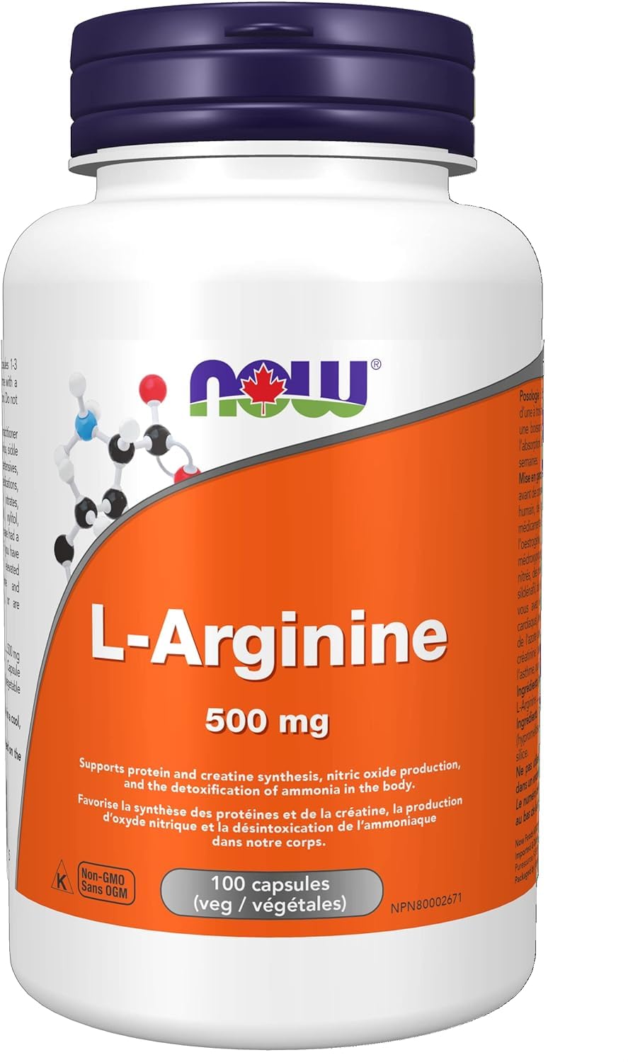 Now L-Arginine 500mg Capsules 100s
