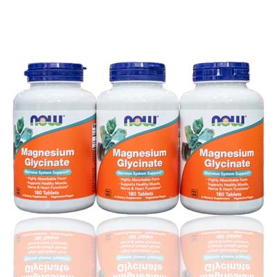 Now Magnesium Glycinate 200mg Tabs 180's