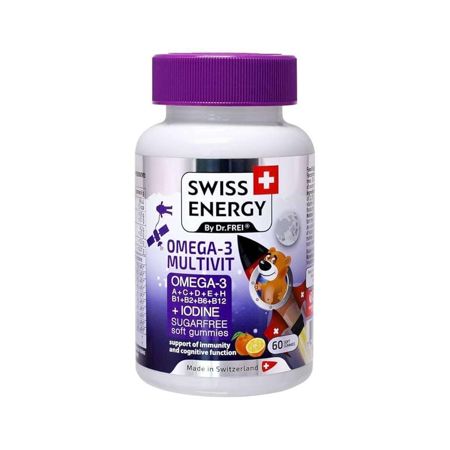 Swiss Omega-3 Multivit+ Iodine gummies 60s