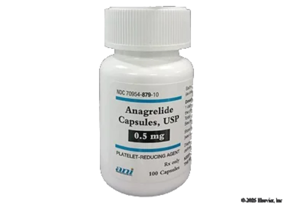ANAGRELIDE 0.5MG CAPSULES 100`S