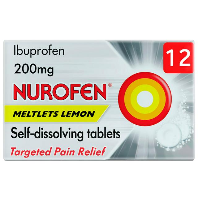 Nurofen Meltlets Lemon 200mg Tablets 12s