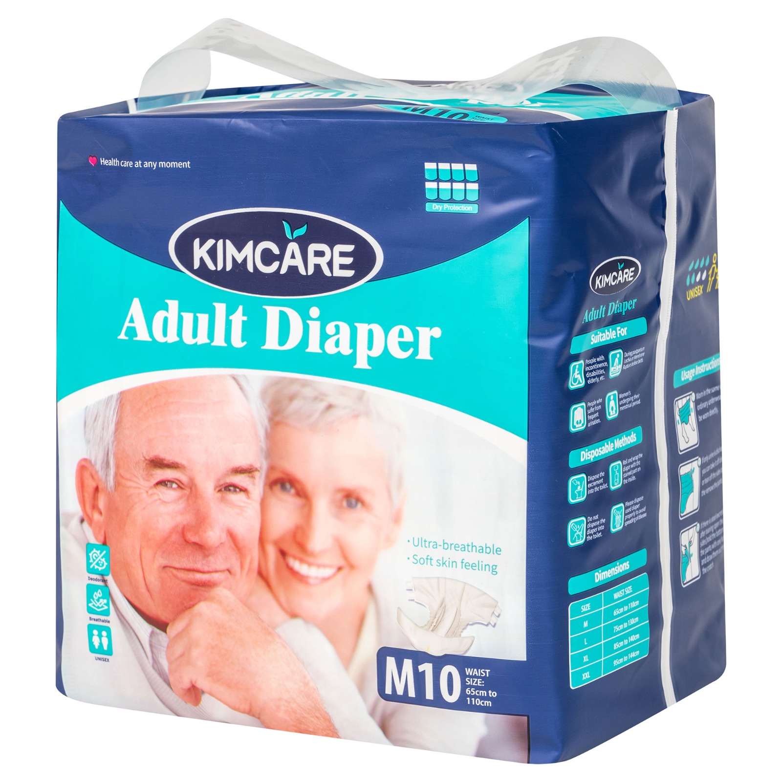 KIMCARE Adult Diapers Medium 10’s