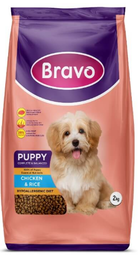 Bravo Puppy Food – Chicken & Rice 1-15kg