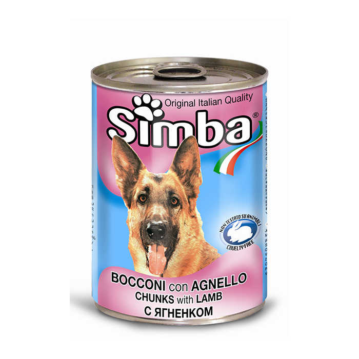 Simba Lamb Chunks Canned Dog Food 12 Cans