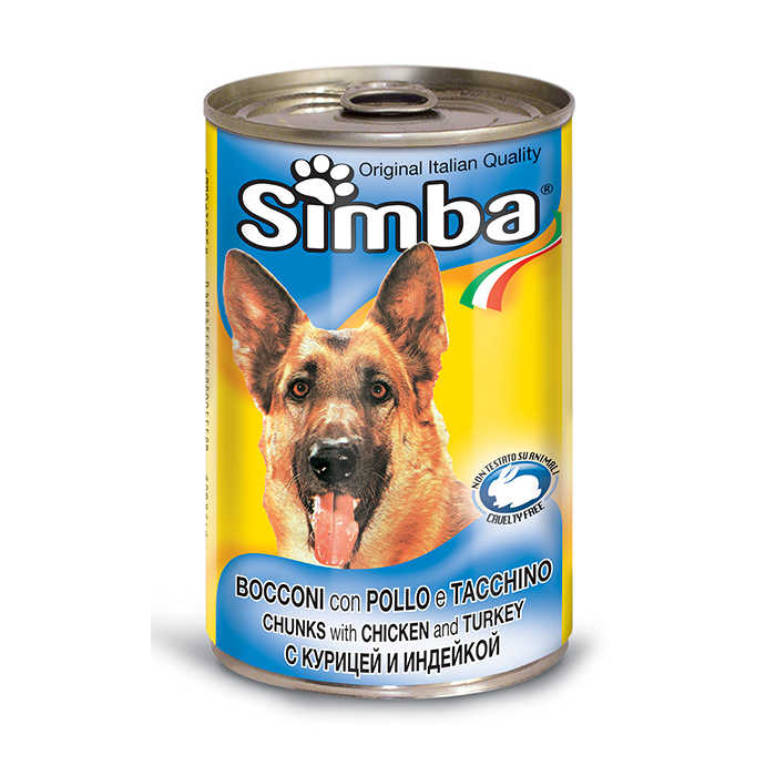 Simba Chicken and Turkey Chunks Canned Dog Food 12 cans
