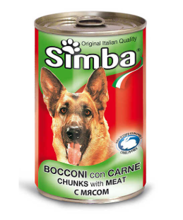 Simba Meat Chunks Canned Dog Food 12 Cans