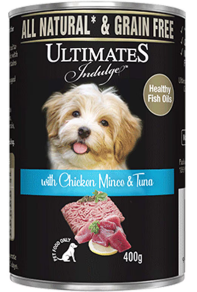 Ultimates Canned Dog Food with Chicken Mince & Tuna 400g