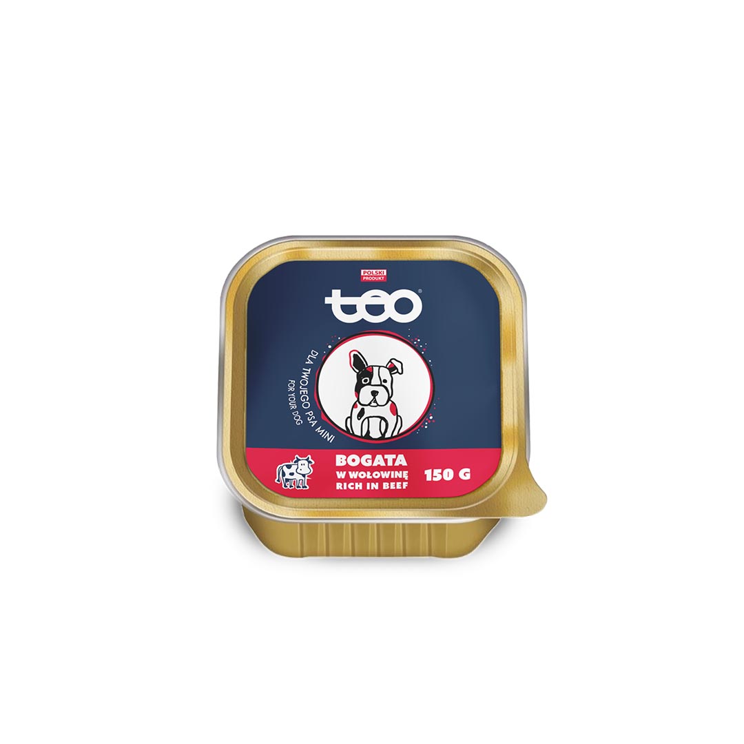 TEO Dog Food Pate – Rich in Beef 150g