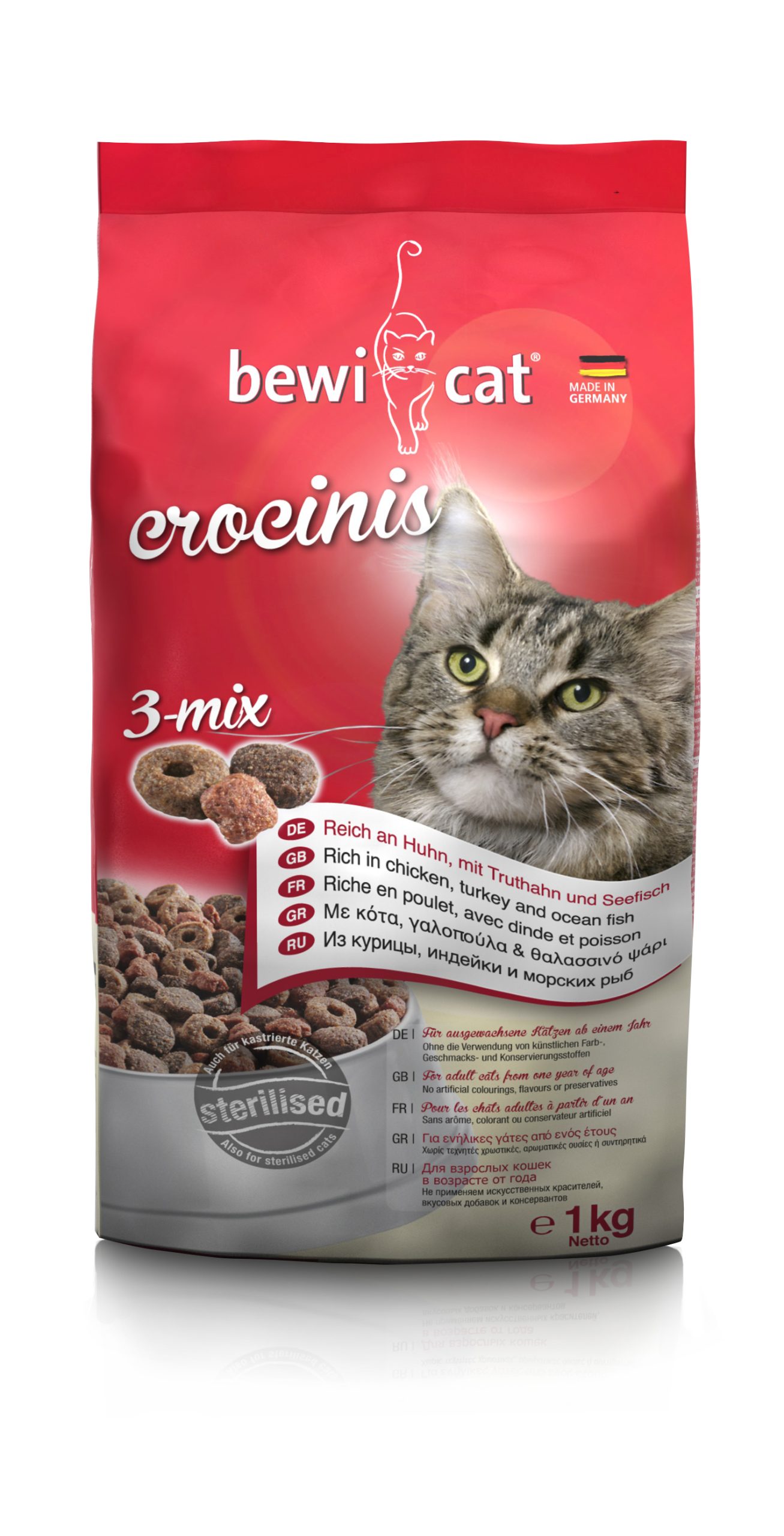 Bewi Cat Crocinis 3 Mix 1Kg