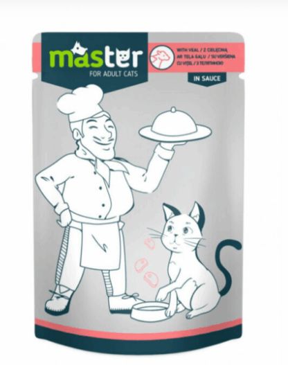 Club 4 Paws Master Cat Veal In Sauce 80g