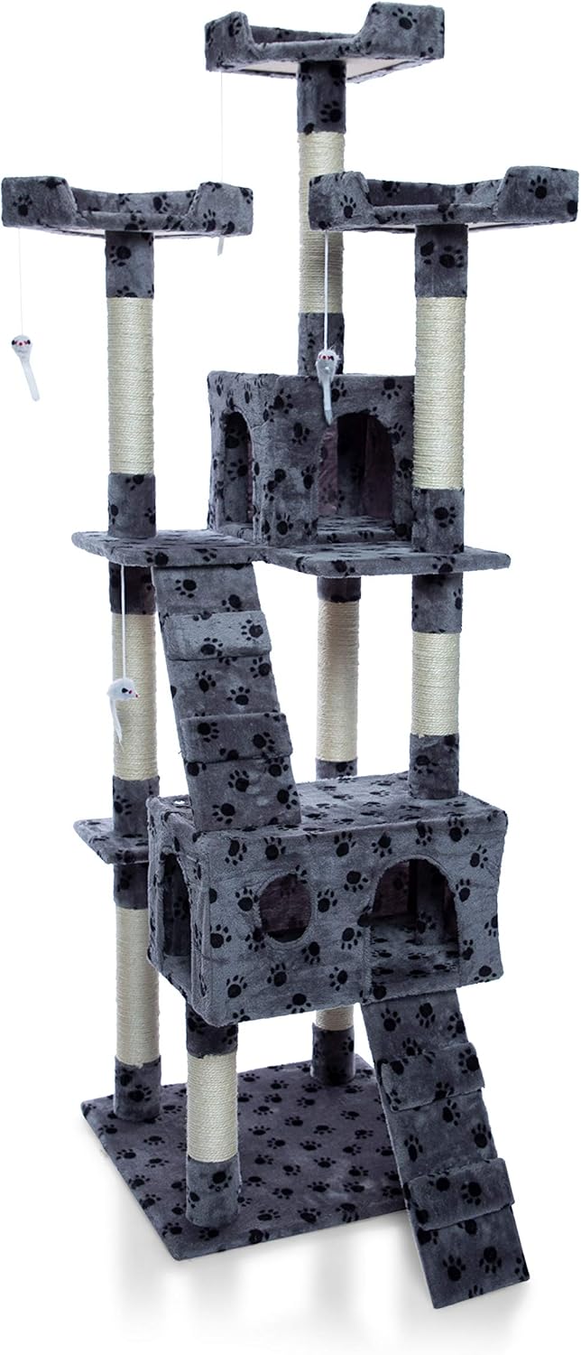 Chik Cat Tree Leopard Grey M9-25