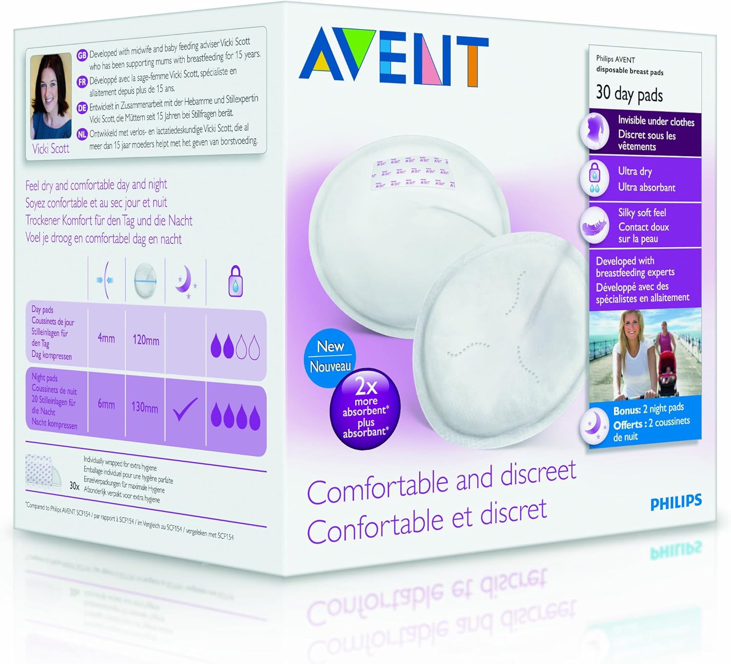 Avent Day Breast Pads 30's