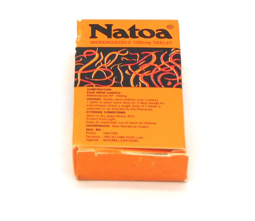 Natoa (Mebendazole) 100mg Tablets 6’s