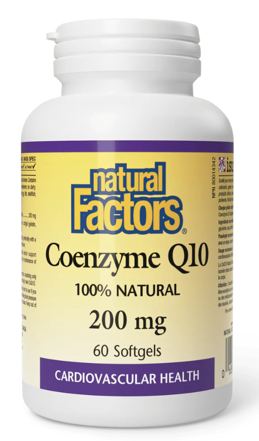 Natural Factors CoQ10 200mg Softgels 60's