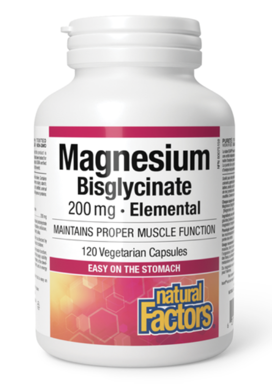 Natural Factors Magnesium Bisglycinate 200mg 60s