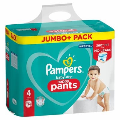 Pampers Baby-Dry Pants Size 4, 74 Nappy Pants | Pharmily